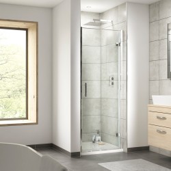 Pacific Hinged Shower Door 900mm - Insitu