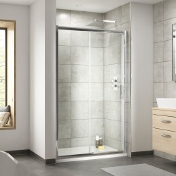 Pacific Sliding Shower Door 1000mm - Insitu