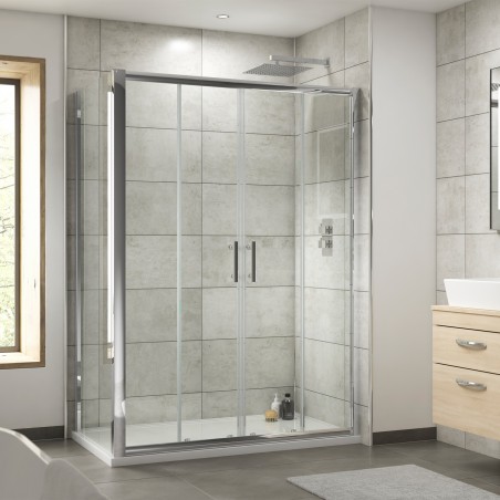 Pacific Double Sliding Shower Door 1400mm