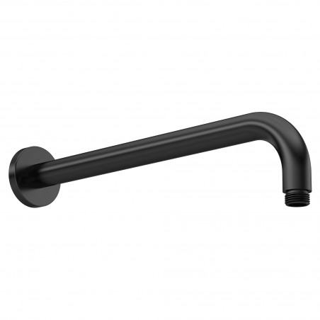 Matt Black Wall-Mounted Round Shower Arm