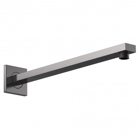 Wall Mounted Square Shower Arm - Brushed Pewter