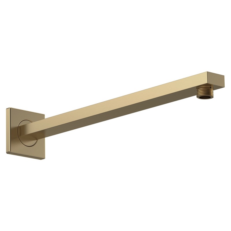 Brushed Brass Wall-Mounted Square Shower Arm