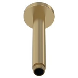 Brushed Brass Ceiling-Mounted Shower Arm 150mm