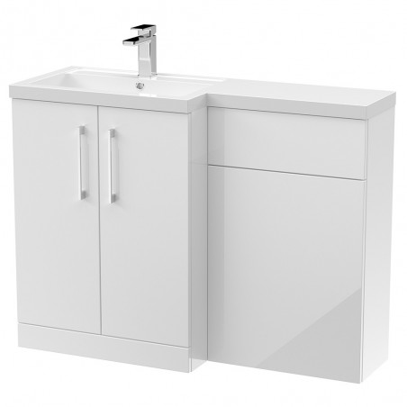 Arno 1100mm Left Hand Combination - Gloss White