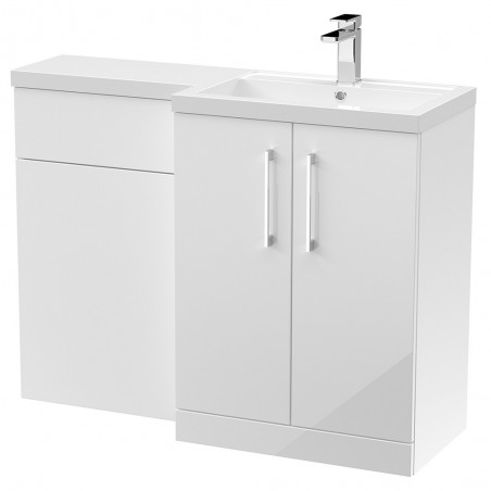 Arno 1100mm Right Hand Combination - Gloss White