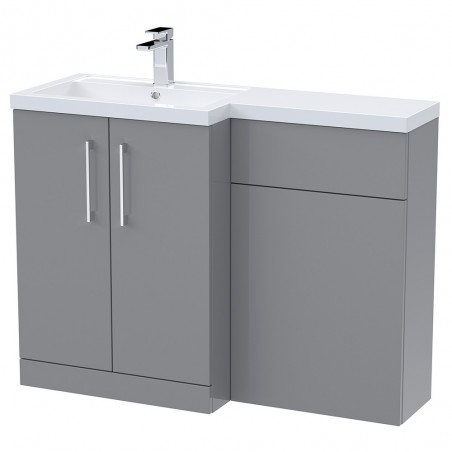 Arno 1100mm Left Hand Combination - Satin Grey