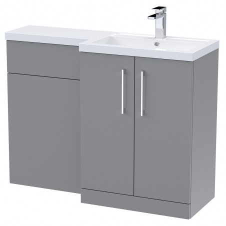 Arno 1100mm Right Hand Combination - Satin Grey