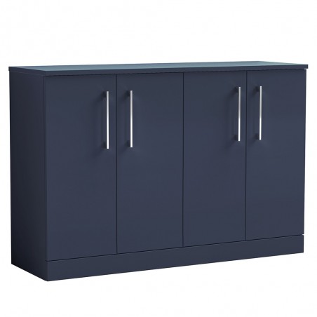 Arno 1200mm Freestanding 4 Door Vanity Unit & Worktop - Midnight Blue