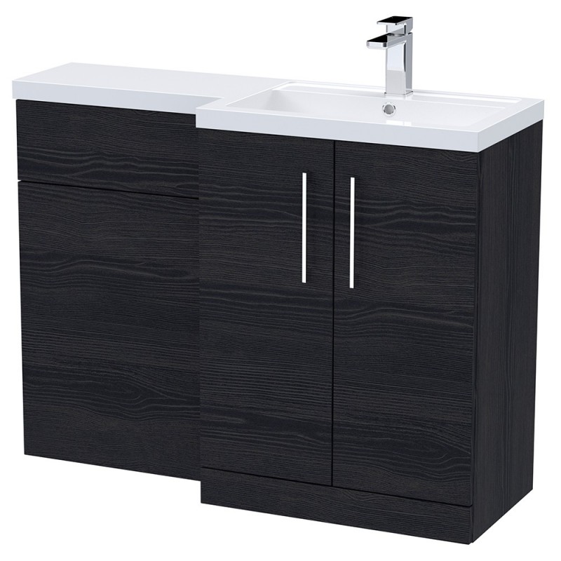 Arno 1100mm Right Hand Combination - Charcoal Black Woodgrain Arno 1100mm Right Hand Combination - Charcoal Black Woodgrain