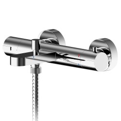 Arvan Wall Mounted Thermostatic Bath Shower Mixer - Chrome
