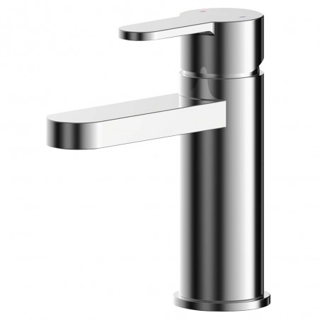 Arvan Mini Basin Mixer With Push Button Waste - Chrome