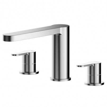 Arvan Deck Mounted 3 Tap Hole Bath Filler - Chrome