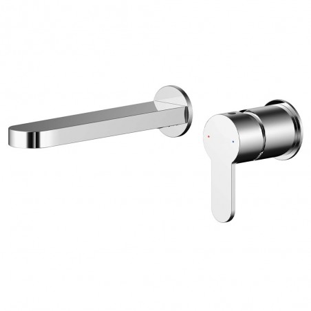 Arvan Wall Mounted 2 Tap Hole Basin Mixer - Chrome