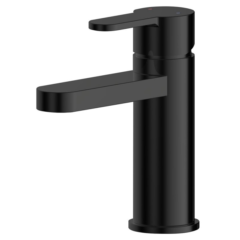 Arvan Mono Basin Mixer With Push Button Waste - Matt Black Arvan Mono Basin Mixer With Push Button Waste - Matt Black