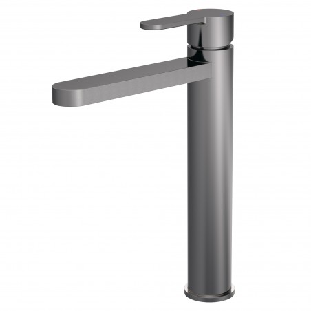 Arvan High-Rise Mono Basin Mixer - Brushed Pewter