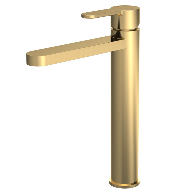 Arvan High-Rise Mono Basin Mixer - Brushed Brass Arvan High-Rise Mono Basin Mixer - Brushed Brass