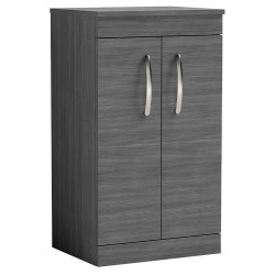 Athena 500mm Freestanding Cabinet & Worktop - Anthracite Woodgrain