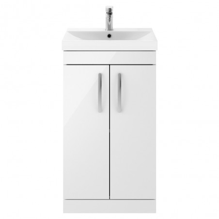 Athena 500mm Freestanding Vanity With Thin-Edge Basin - Gloss White