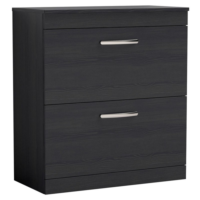 Athena 800mm Freestanding Cabinet & Worktop - Charcoal Black Woodgrain Athena 800mm Freestanding Cabinet & Worktop - Charcoal Black Woodgrain