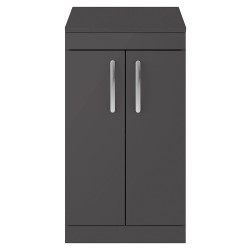 Athena 500mm Freestanding Cabinet & Worktop - Gloss Grey