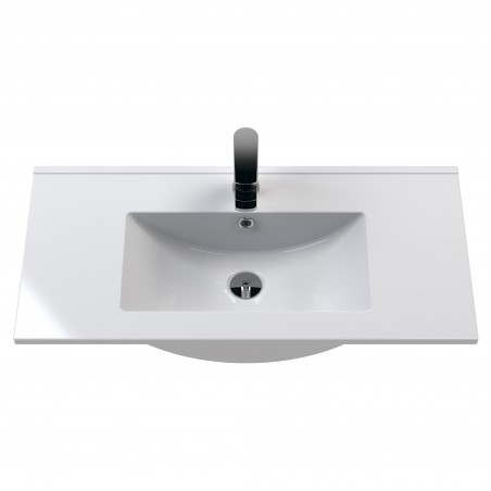 Athena 800mm Freestanding Cabinet & Minimalist Basin - Gloss Grey
