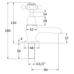 Topaz Basin Taps - Technical Drawing