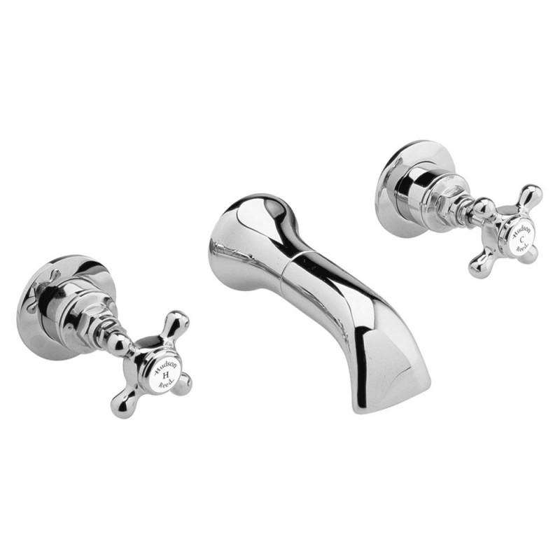 Wall Mount 3 Tap Hole Basin Tap Hex Crosshead Wall Mount 3 Tap Hole Basin Tap Hex Crosshead