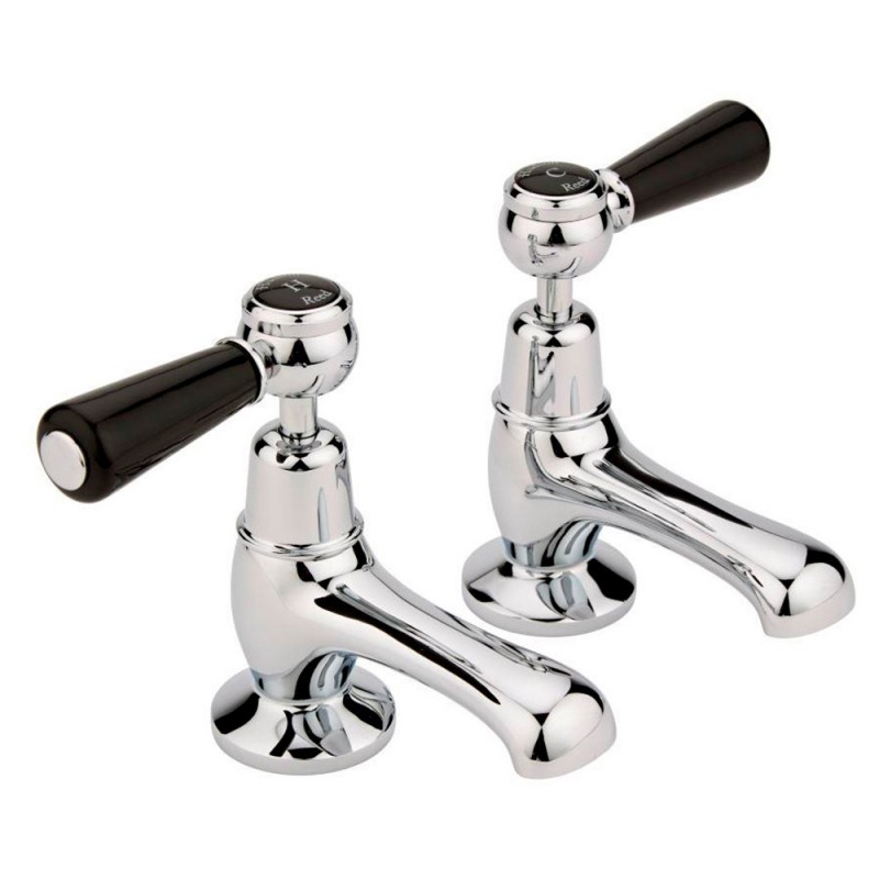 Topaz Black lever basin taps Topaz Black lever basin taps