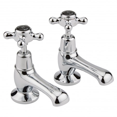 Topaz Black Dome Basin Taps