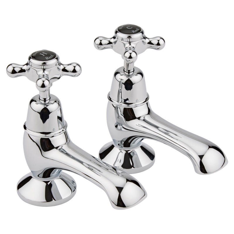 Topaz Black Dome Bath Taps Topaz Black Dome Bath Taps