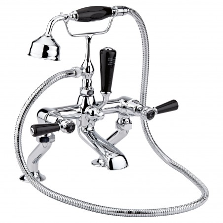 Topaz Black lever bath shower mixer