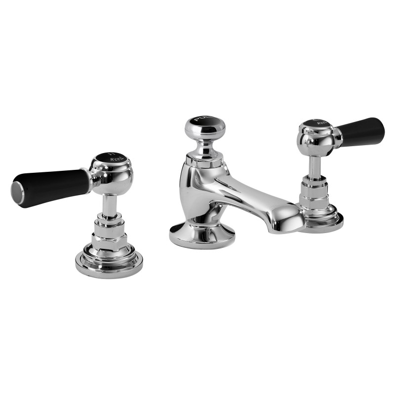 Topaz Black Hex Lever 3 Tap Hole basin mixer Topaz Black Hex Lever 3 Tap Hole basin mixer