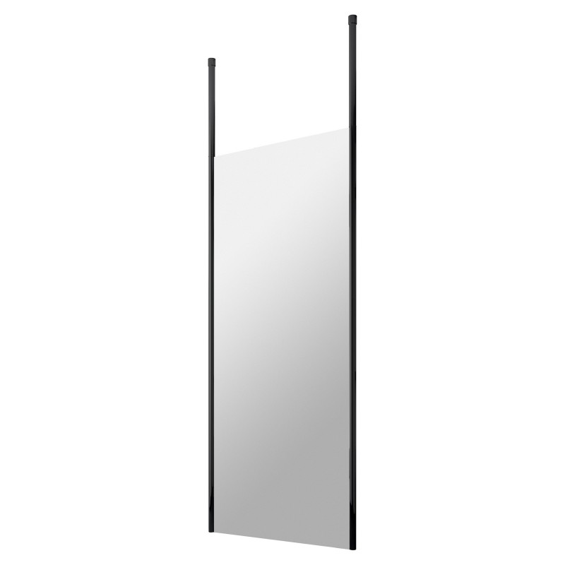 800mm x 1950mm Wetroom Screen with Black Ceiling Posts 800mm x 1950mm Wetroom Screen with Black Ceiling Posts
