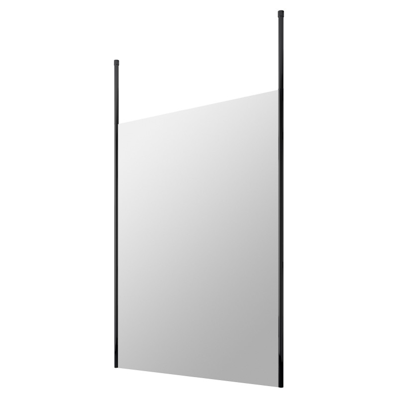 1400mm x 1950mm Wetroom Screen with Black Ceiling Posts 1400mm x 1950mm Wetroom Screen with Black Ceiling Posts