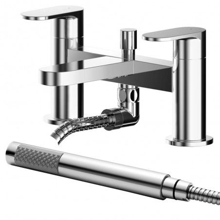 Binsey Deck Mounted Bath Shower Mixer With Kit