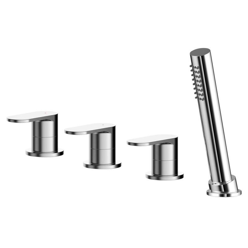 Binsey Deck Mounted 4 Tap Hole Bath Shower Mixer No Spout Binsey Deck Mounted 4 Tap Hole Bath Shower Mixer No Spout