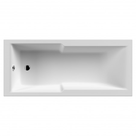 Square Straight Single Ended Shower Bath 1700mm x 750mm - Eternalite Acrylic