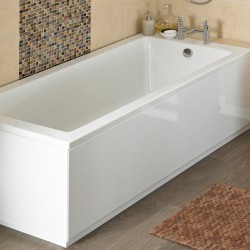 1600mm Front Bath Panel - Gloss White - Insitu