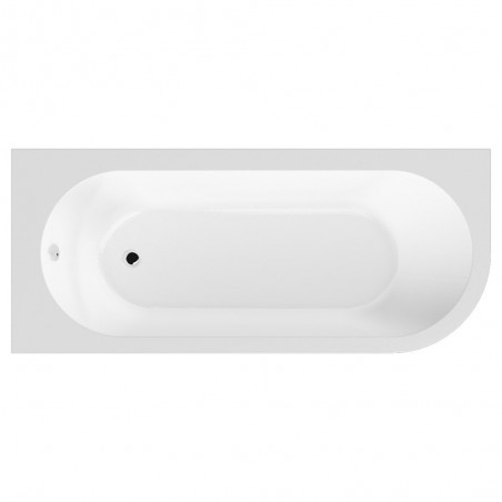 Crescent 1700mm Left Hand Back to Wall Corner Bath - White