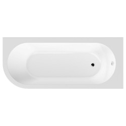 Crescent Back-to-Wall Bath incuding Panel 1700mm x 725mm - Right Handed