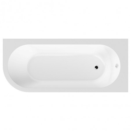 Crescent Back-to-Wall Bath incuding Panel 1700mm x 725mm - Right Handed