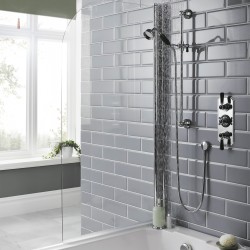 Topaz Black Triple Concealed Shower Valve - Insitu
