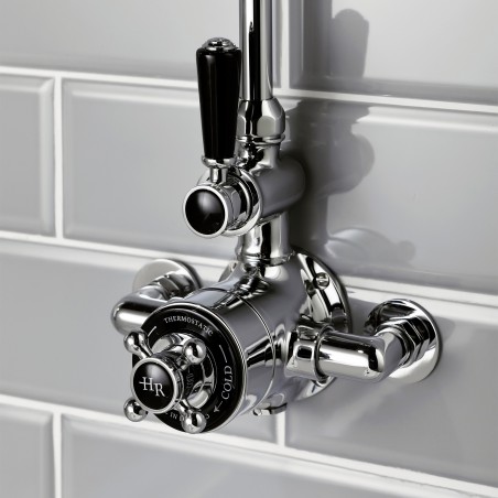 Topaz Black Twin Exposed Shower Valve