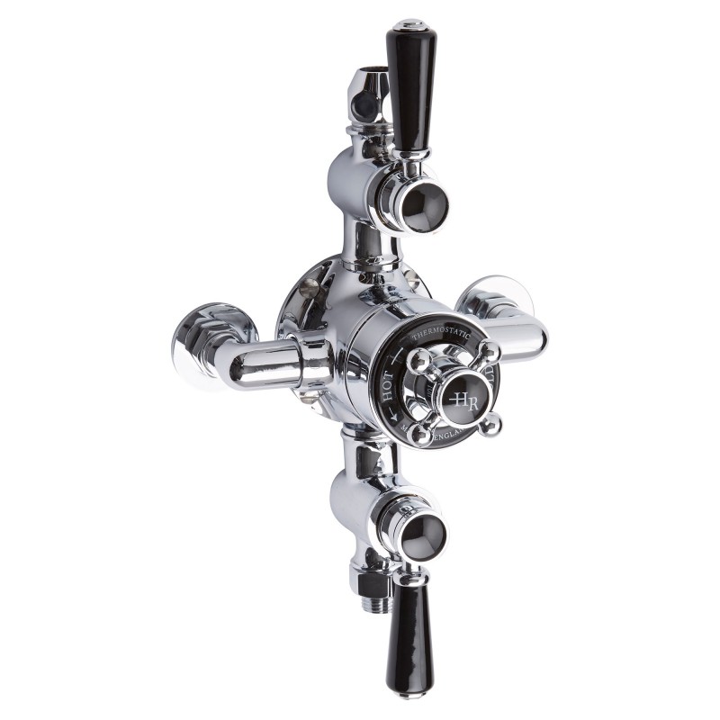 Topaz Black Triple Exposed Shower Valve Topaz Black Triple Exposed Shower Valve