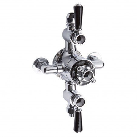 Topaz Black Triple Exposed Shower Valve