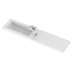 Fusion 1100mm Slimline Combination Vanity & Toilet Unit - Gloss White