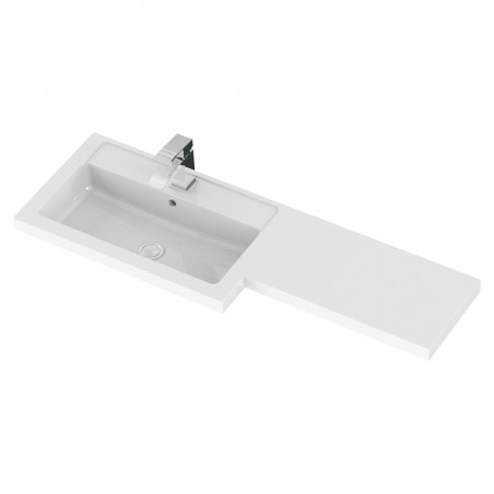 Fusion 1100mm Combination Vanity & Toilet Unit with Left Hand Basin - Gloss White