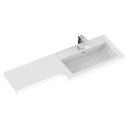 Fusion 1100mm Combination Vanity & Toilet Unit with Right Hand Basin - Gloss White