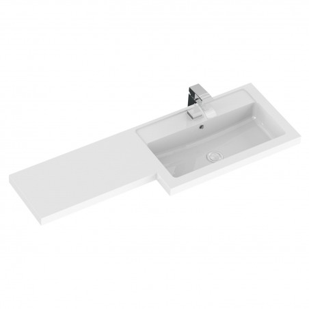 Fusion 1100mm Combination Vanity & Toilet Unit with Right Hand Basin - Gloss White