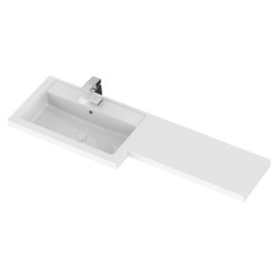 Fusion 1200mm Combination Vanity & Toilet Unit with Left Hand Basin - Gloss White
